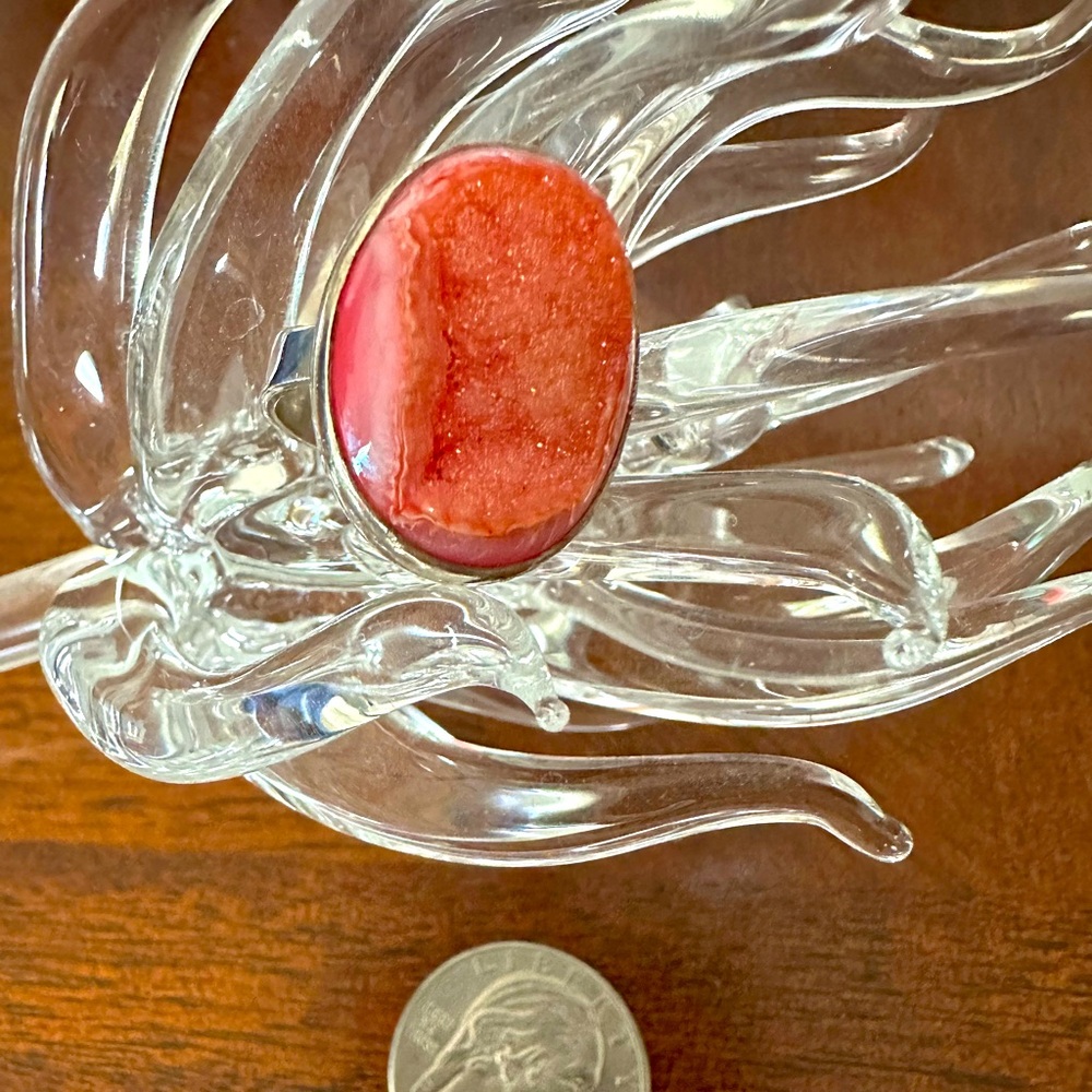 Drusy Agate Sterling Ring